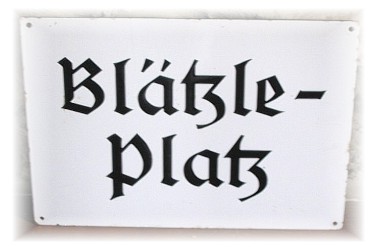 altes Blätzleplatz-Schild